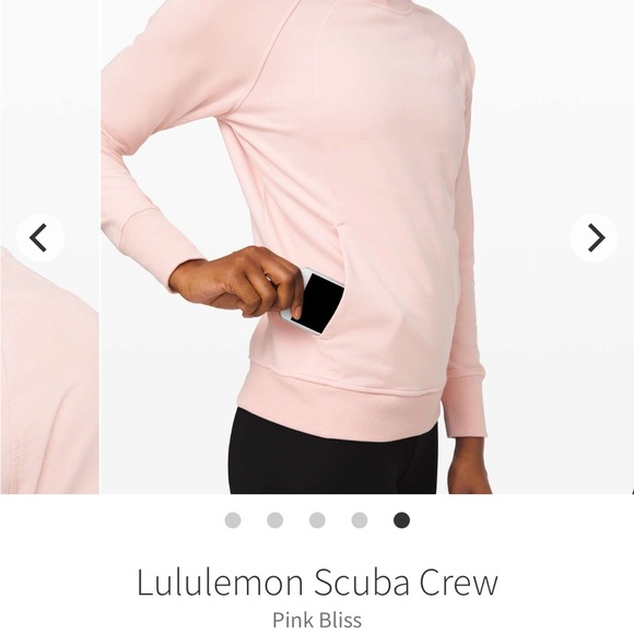 NWOT lululemon Scuba Crewneck light pink I believe the color is pink bliss sz 4 - Picture 2 of 6